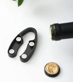 OHMAXHO 4 Pack Wine Foil Cutter for Wine Bottles, 4 Stainless Blades Wine Bottle Foil Cutter Tool, Effortless Wine Seal Cutter Foil Remover, Black Wine Opener Accessory for Wine Lovers