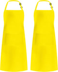 Syntus Apron for Men Women, Adjustable Cooking Kitchen Chef Aprons with 2 Pockets, Cotton/Polycotton/Polyester