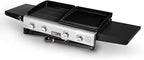 Royal Gourmet GD401C 4-Burner Propane Gas Grill and Griddle Combo with Cover, Griddle Grill Combo with 48,000 BTUs Output for Outdoor Cooking While Camping or Tailgating, Black & Silver