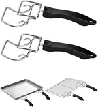 2 Pcs Air Fryer Convection Toaster Oven Tray Extractor, Grills Extractor | Food Clip Oven Tray Handle Scald Resistant Clip Common to Trays and Grills Used to Quickly Remove