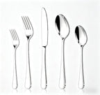 HIKAA 20-Piece Silverware Set for 4, 18/10 stainless Steel Flatware Set, Mirror Polished Cutlery Set, Dishwasher Safe Utensils for Home, Restaurant, Wedding Gift