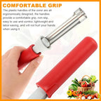 2-In-1 Corer Remover and Apples Peeler, Durable Stainless Steel Fruit Corer Tool for Bell Peppers, Apples, Pears(COLOR:Red)