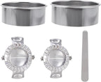 SOLUSTRE Dumpling Maker Set Stainless Steel Dumpling Molds Stuffing Spoon Cutter 5pcs Kitchen Gadget Set and Cooking
