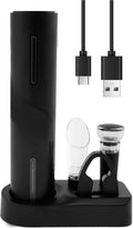 1Pcs Electric Bottle Opener ABS Electric Wine Opener Rechargeable Electric Corkscrew Wine Opener Extended Life Electric Bottle Opener with Storage Base Electric Wine Opener for Wine Bottles