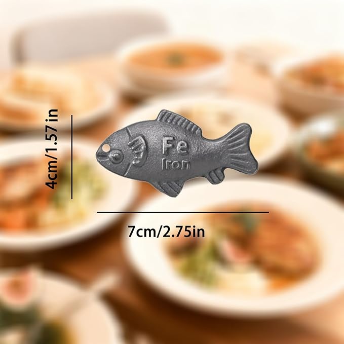 Iron Fish Cooking Tool,Add Natural Sources of Iron to Food and Water, Natural Irons Supplement to Irons Source for Adults Vegetarians, Cooking Great Gift (2)