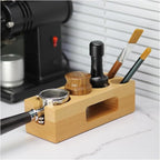 Walnut Wood Coffee Filter Holder, Espresso Tamper Mat Stand, Coffee Maker Support Base Rack, Barista Accessories(Dull)