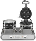 Waring Commercial WW300BX Double Side by Side Belgian Waffle Maker, Coated Non Stick Cooking Plates, Produces 75 Waffles Per Hour,208V, 2700W, 6-15 Phase Plug