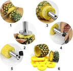yongduogongsi Pineapple Slicer Peeler Cutter Stainless Steel Kitchen Fruit Tools Cooking Tools Kitchen Accessories Kitchen Gadgets(Green)