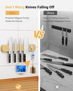 Swaitee Magnetic Knife Holder for Wall, 16 Inch Bamboo Knife Strip with Strong Magnetism, Kitchen Accessories Organizer, Housewarming Gifts for New Home, Storage Space Saver for Apartment/Rv/Farmhouse