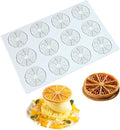 Hollow 3D Leaf Tuille Lace Silicone Cake Moulds, Molds Silicone Baking Fondant Tuile Molds, Polymer Clay Mold for Baking, Clay, Resin, Sugar Craft, Dessert Cake Decoration (1pcs Lemon Slices Mold)
