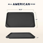 All American 1930 - Ultimate Flat Griddle with Ceramic Non-Stick Coating - Kelp Green - Durable & PFAS Free - For Easy, Prep, Cooking, & Cleaning - Made in the USA