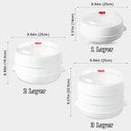 Microwave Vegetable Steamer, Microwave Steamer for Vegetables, Microwave Heating Bowl, Micro Cookware for Cooking (3 - Layer)