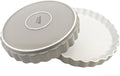 Quiche Baking Dish,Ceramic Pie Pan 11 Inch Reusable,Pizza Pan，Non-Stick Round Tart Pan with Ruffled Edge Microwave Dishwasher and Oven Safe (GREY)