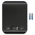 Digital Shipping Scale,Stainless Steel Panel, Accurate Portable Postal Scale for Packages, Small Business,Kitchen, Food, Handmade, Liquids, and Boutique (Black Battery (5kg/1g))