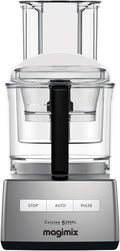 Magimix Compact 5200 XL Chrome 1100 Watt Food Processor with Recipe Book