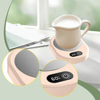Amagogo Electric Beverage Warmer Plate Portable,Smart Coffee Heater with 4 Temperature Settings for Office Home, Pink
