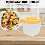 PRETYZOOM Microwave Rice Cooker Large Capacity Insulated Lunch Box with Spoon Portable Steaming Pot for Home Office Dormitory Cooking