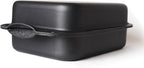 DaTerra Cucina - Nonstick Ceramic Coated Dual Roasting Pan Set – 2 Identical Pans, Oven Safe, Ideal for Roasting, Baking, Searing, Braising, Casseroles, Fits Most Toaster Ovens - 13 x 8 x 4.25