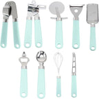 Green Plastic Handle Baking Utensils Set with Heat-resistant Kitchen Tools for Non-stick Cookware Easy-clean Cooking Gadgets for Home Baking and Cooking Essentials
