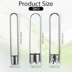 3 PCS Red Bell Pepper Seed Corer Fruit and Vegetable Corer Tool Stainless Steel Practical Kitchen Gadgets Universal Multifunctional Core Remover for Pepper Apple Pineapple Pear Easy Clean