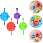 NUOBESTY 4pcs Dumpling Seal Tool Set Plastic Dumpling Molds with Large Medium Small Mini Sizes Press for Home Cooking Random Color