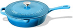 Cuisinart 12-Inch Cast Iron Chicken Fryer with Lid, 4.5 Quart Capacity, Porcelain Enameled Interior, Oven Safe, Induction Compatible, Blue Gradient