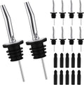 10 Pack Liquor Pour Spout, Liquor Bottle Pourers, Pour Spouts for Liquor Bottles with Dust Caps Seal Covers, Bar Tool, Hygienic, Dishwasher Safe