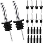 10 Pack Liquor Pour Spout, Liquor Bottle Pourers, Pour Spouts for Liquor Bottles with Dust Caps Seal Covers, Bar Tool, Hygienic, Dishwasher Safe