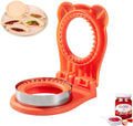 CHICHAUS Uncrustable Sandwich Maker,Sandwiches Pocket Circle Shape 3.7Inch Sandwich Cutter and Sealer,Sandwich Cutter for Kids Breakfast and lunchboxes (Orange)