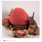 OCPO KITCHEN Strawberry Silicone Mold for Baking Mousse Cake, French Fruit Dessert, Pastry, Chocolate, Ice Cream, Cake Decoration Mold, 3D Strawberry Shape (15-Cavity)