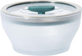 Anyday 4-Cup Microwave Cookware & Glass Container with Glass Lid, Plastic-Free Deep Food Storage | Stackable Airtight Steamer with Vented Lid for Microwave-Safe Reheating, Steaming Vegetables & Rice