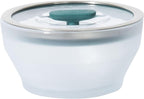 Anyday 4-Cup Microwave Cookware & Glass Container with Glass Lid, Plastic-Free Deep Food Storage | Stackable Airtight Steamer with Vented Lid for Microwave-Safe Reheating, Steaming Vegetables & Rice