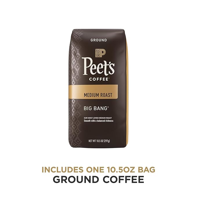 Peet's Coffee, Medium Roast Ground Coffee - Big Bang 10.5 Ounce Bag