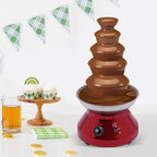 5 Tiers Commercial Chocolate Fountain 230W Hot Chocolate Fondue Tower 7 Lbs Stainless Steel Melting Machine Fondue Fountain for Cheese Party Wedding