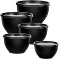 Greentainer Plastic Mixing Bowls with Lids Set for Kitchen, 5 Set Nesting Bowls for Mixing, Baking, Prepping, Cooking and Serving Food, Mixing Bowls Dishwasher, Microwave Safe