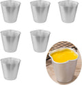 6 Pcs Popover Pan, Aluminium Pudding Tin Cup Baking Maker, Individual Muffin Chocolate Molten Brownie Tumbler Raspberry Souffle Cupcake Pudding Mould - Five-Petaled Flower Shape 3"x 2.4"