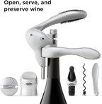 Rabbit Wine Tool Kit (Silver), 6 Piece Set
