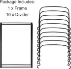 Toplife 10+ Bakeware Organizer Rack for Kitchen Bakeware, Cookware, Dinnerware, Cutting Boards, Plates, Pot and Pan Lids (Black)