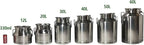 304 Stainless Steel Milk Can Large 12L-60L Capacity Milk Bucket Ice Buckets Bar Tools Wine Pail Bucket Milk Can Tote Jug with Sealed Lid Heavy Duty for Milk and Wine Liquid Storage (20L)
