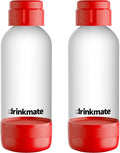 DrinkMate 0.5L Replacement Carbonation Bottles | Compatible with OmniFizz, LUX, and Spritzer | Royal Red, Pack of 2
