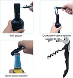 Otstar Jar Opener Bottle Opener and Can opener for Weak Hands,Seniors with Arthritis, Elderly, Jar Lid Opener Gadgets with Rubber Jar Opener Gripper Pad and Corkscrew Opener