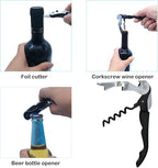 Otstar Latest Jar Opener for Seniors with Arthritis, Weak Hands, Multi-function Bottle Opener with Non Slip Rubber Jar Opener Gripper Pad and Corkscrew Wine Opener