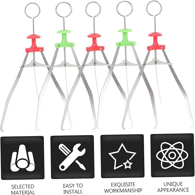 5pcs Anti-Scald Bowl Gripper Clip Set Heat Resistant Metal Hot Plate Lifter Kitchen Cooking Tool for Safe Serving and Handling of Hot Dishes Random Color