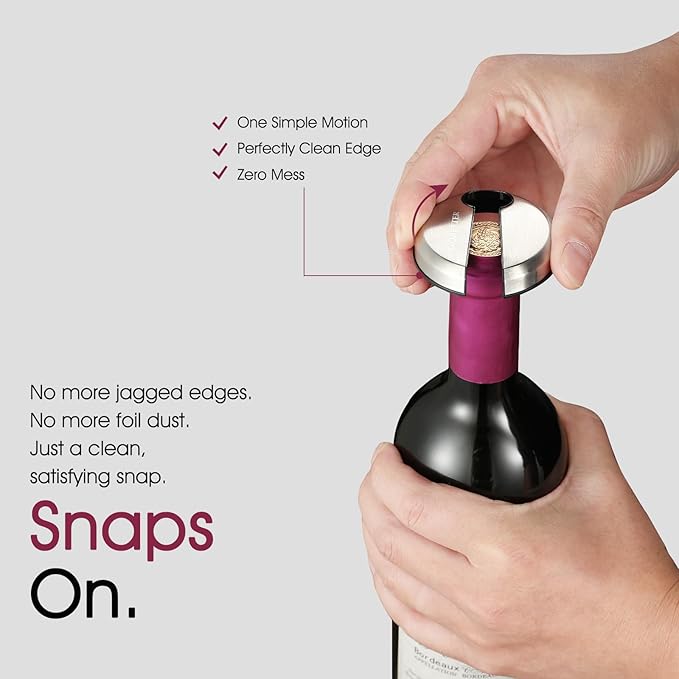 Gobetter Wine Foil Cutter Tool, Premium Stainless Steel Bottle Top Seal Opener & Neck Label Remover for Wine Lovers, 4 Count