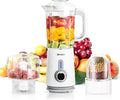 Simplus 42oz Blender for Smoothies with 2-Cup Food Processor & 1-Cup Vegetable Food Chopper, High Speed Blenders with 2 Speeds and Pulse for Puree, Nuts and Shakes