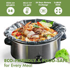 Slow Cooker Liners 20pcs, Large 13“ x 21” Disposable Cooking Bags for 3QT to 8QT Slow Cookers, Cooking Tray for Oval and Round Pots (20)