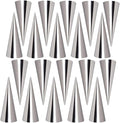 Non-stick Cream Horn Molds Stainless Steel, FantasyDay 5 inch Large Size Cannoli Tubes Kit Pack of 20 Baking Cones Pastry Roll Horn Croissant Mold - Christmas Anniversary Free Standing Cone Shape