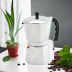 IMUSA 9 Cup Cast Aluminum Stovetop Coffeemaker, Moka Pot for Classic Cuban, Italian, and Espresso Style Coffee