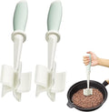 2 Pack Upgrade Meat Chopper, Heat Resistant Meat Masher for Hamburger Meat, Ground Beef Smasher, Nylon Hamburger Chopper Utensil, Ground Non Stick Mix Chopper Mix Potato Masher Tool (White)