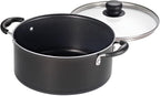 Tramontina Primaware 15-Piece Non Stick Cookware Set with Lids and Utensils, Aluminum Nonstick Pots and Pans Kitchen Set (Storm)